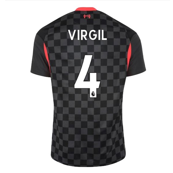 Camiseta Liverpool NO.4 Virgil Replica Tercera Ropa 2020/21 Negro